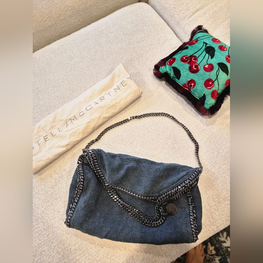 Rare- Stella Denim Chain Tote Bag Falabella